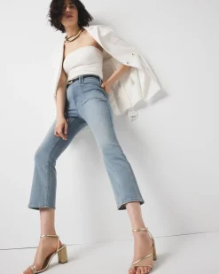 Petite High-Rise Double Pocket Kick Flare Jean*White House Black Market Hot