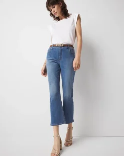 Petite High-Rise Pinstripe Kick Flare Jeans*White House Black Market Sale