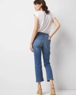 Petite High-Rise Pinstripe Kick Flare Jeans*White House Black Market Sale