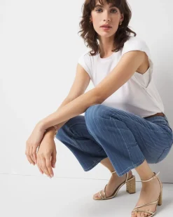 Petite High-Rise Pinstripe Kick Flare Jeans*White House Black Market Sale