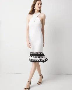 Petite Keyhole Halter Sweater Dress*White House Black Market New