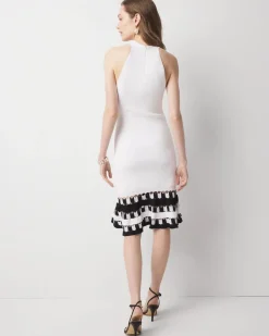 Petite Keyhole Halter Sweater Dress*White House Black Market New