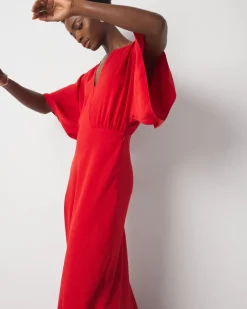 Petite Kimono Sleeve Crepe Gown*White House Black Market Online