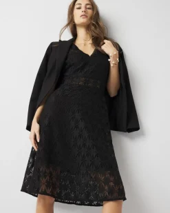 Petite Lace Cocktail Dress*White House Black Market Clearance