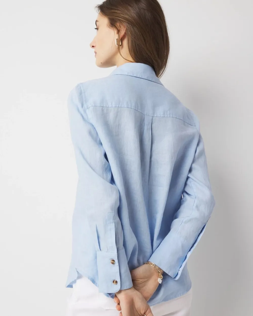 Petite Linen Button-Down Shirt*White House Black Market Fashion