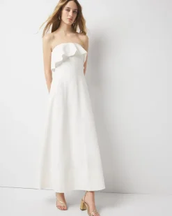 Petite Linen-Blend Strapless Maxi Dress*White House Black Market Best