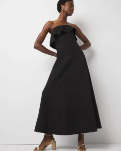Petite Linen-Blend Strapless Maxi Dress*White House Black Market Clearance