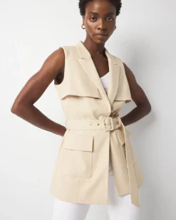 Petite Long Utility Vest*White House Black Market Clearance