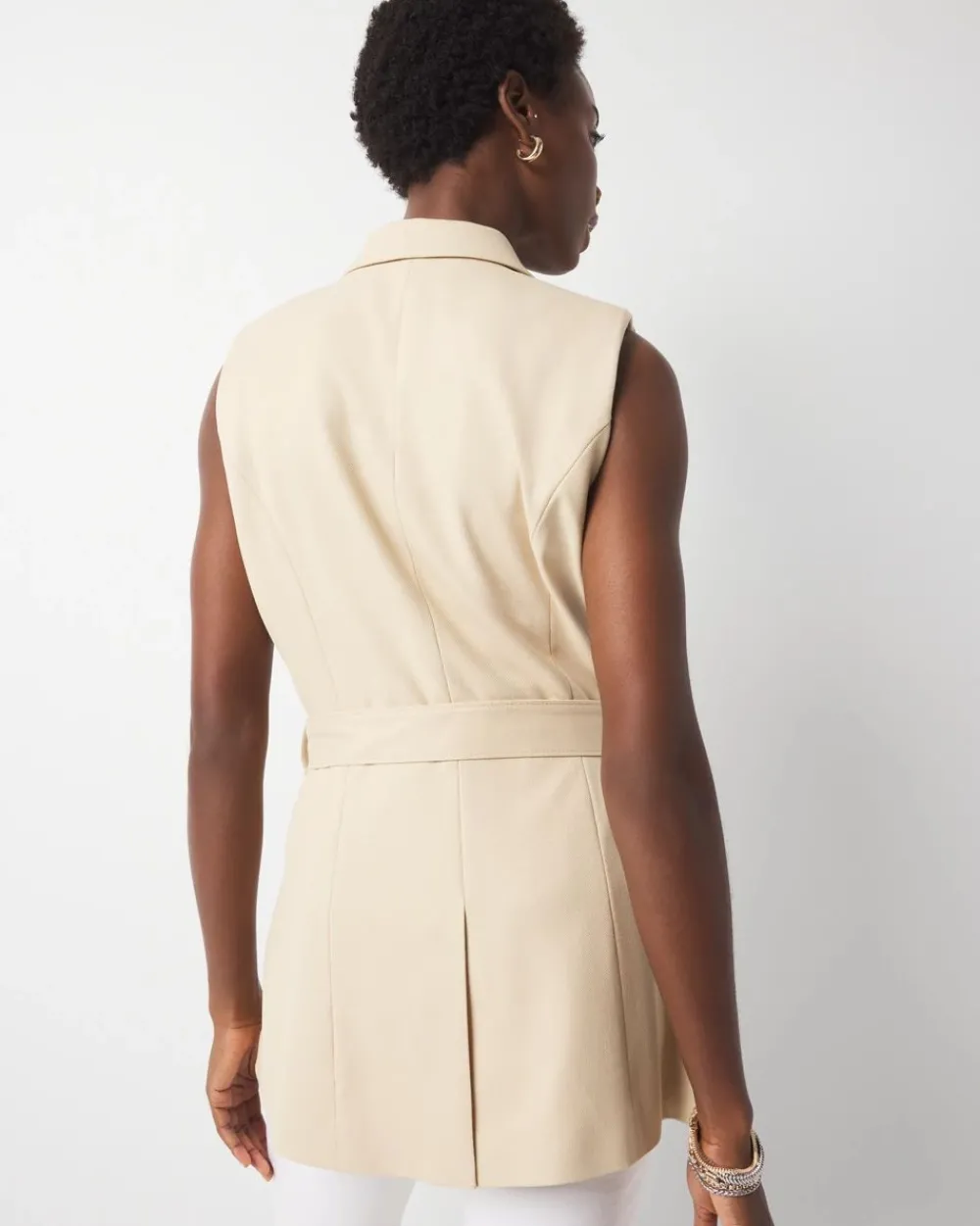 Petite Long Utility Vest*White House Black Market Clearance
