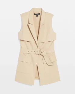 Petite Long Utility Vest*White House Black Market Clearance