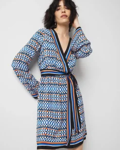 Petite Long-Sleeve Surplice Mini Dress*White House Black Market Online