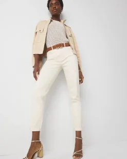 Petite Mid-Rise Embellished Girlfriend Jean*White House Black Market Best