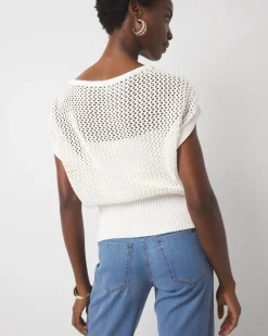 Petite Off-the-Shoulder Banded Bottom Sweater*White House Black Market Sale