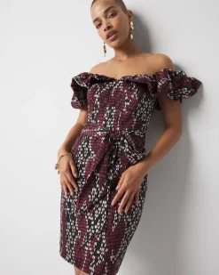 Petite Off-the-Shoulder Poplin Mini Dress*White House Black Market Fashion