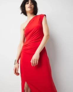 Petite One-Shoulder Midi Dress*White House Black Market Online