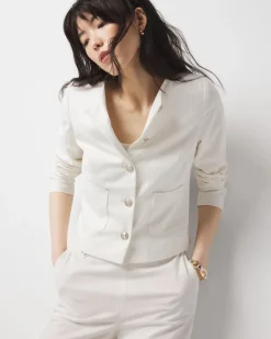Petite Pinstriped Lady Jacket*White House Black Market Discount