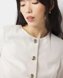 Petite Pinstriped Lady Jacket*White House Black Market Discount