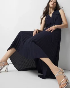 Petite Pleated Shirt Dress*White House Black Market Fashion