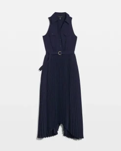 Petite Pleated Shirt Dress*White House Black Market Fashion