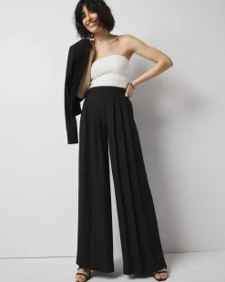 Petite Pleated Ultra-Wide Leg Pant*White House Black Market Fashion