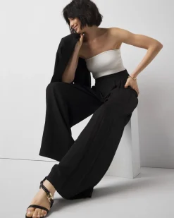 Petite Pleated Ultra-Wide Leg Pant*White House Black Market Fashion