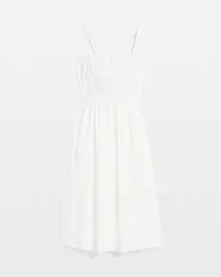 Petite Poplin Tie Back Midi Dress*White House Black Market Discount