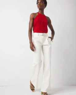 Petite Pret High-Rise Belted Wide Leg Trouser*White House Black Market Best