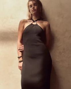 Petite Ring Halter Midi Dress*White House Black Market Online