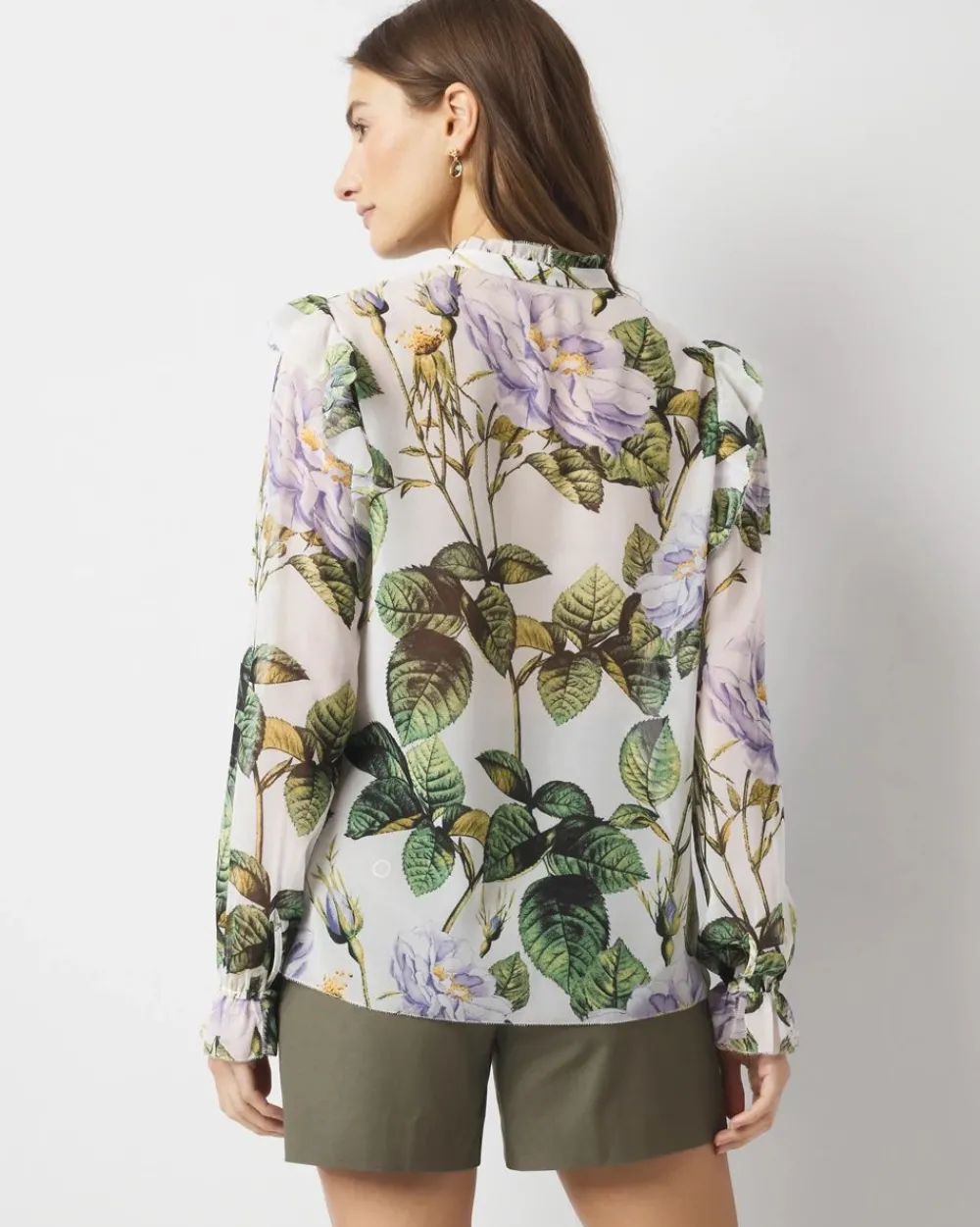 Petite Romantic Chiffon Blouse*White House Black Market Hot
