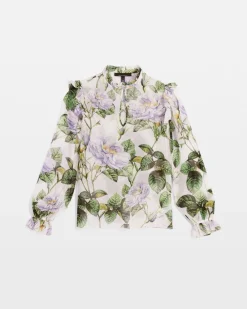 Petite Romantic Chiffon Blouse*White House Black Market Hot