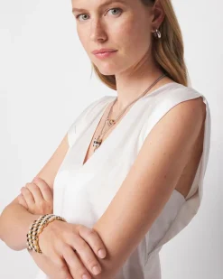 Petite Ruched Shoulder Shell Top*White House Black Market Hot