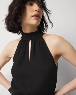 Petite Ruffle Halter Maxi Dress*White House Black Market Outlet