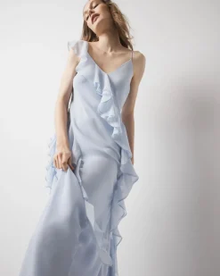 Petite Ruffle Slip Dress*White House Black Market Online