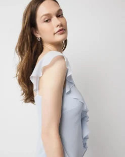 Petite Ruffle Slip Dress*White House Black Market Online