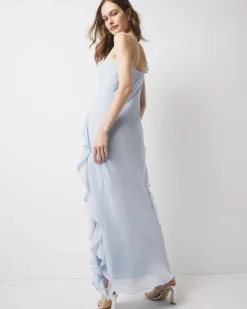 Petite Ruffle Slip Dress*White House Black Market Online
