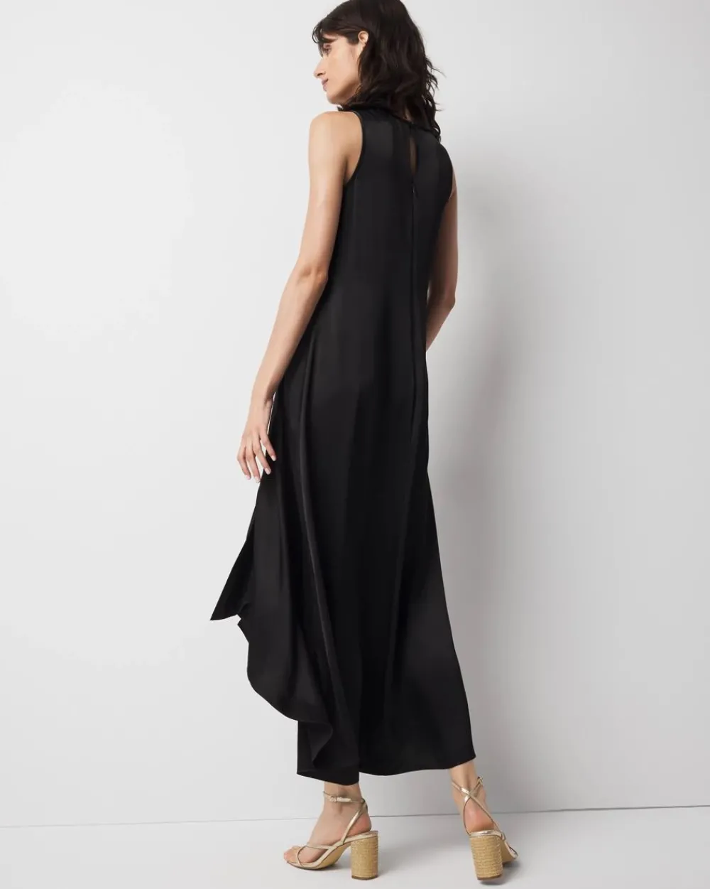 Petite Satin Tank Maxi Dress*White House Black Market Outlet