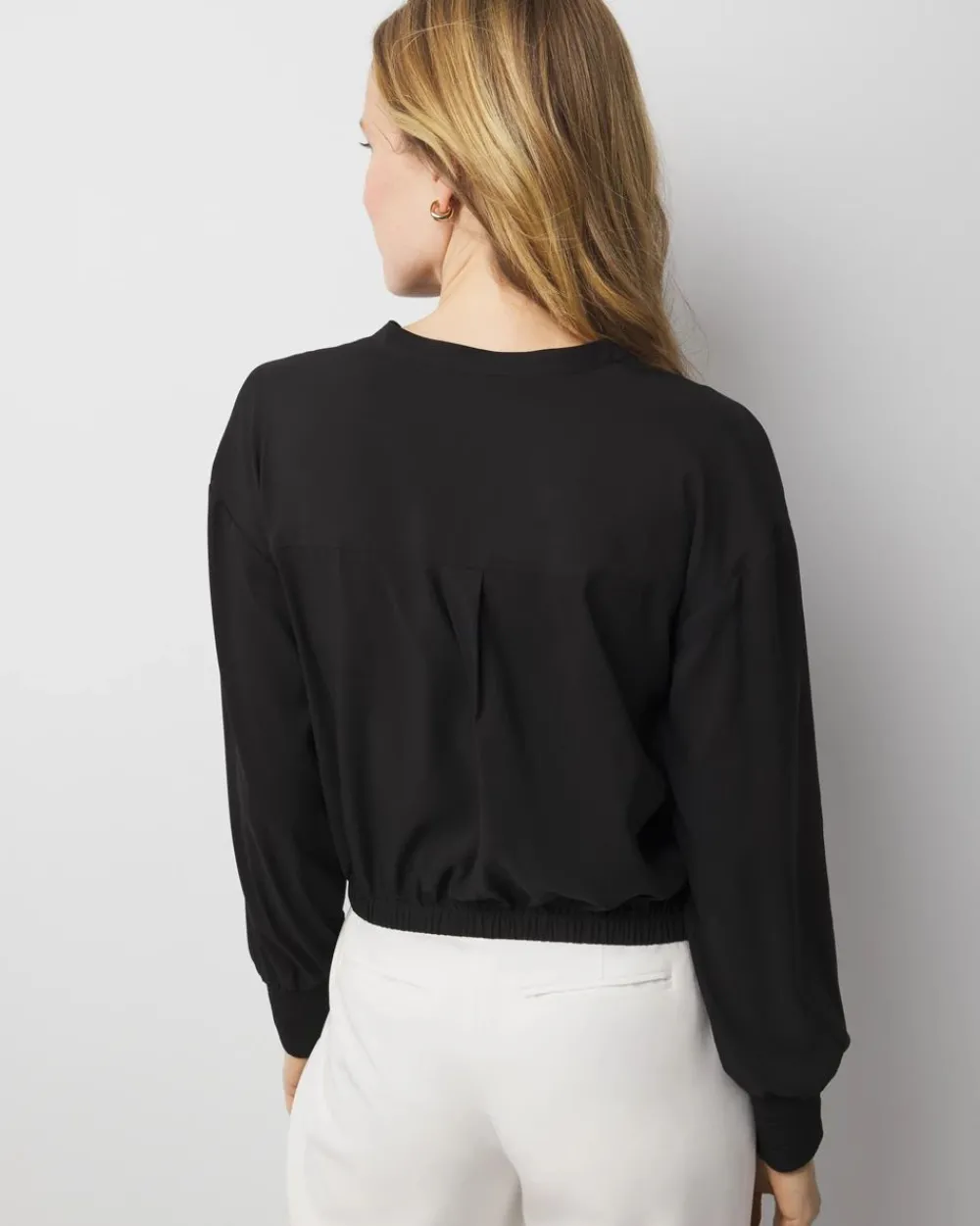 Petite Satin Utility Shirt*White House Black Market Outlet