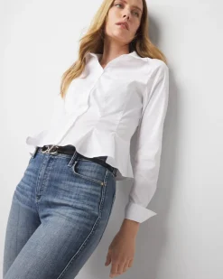 Petite Seamed Poplin Shirt*White House Black Market New