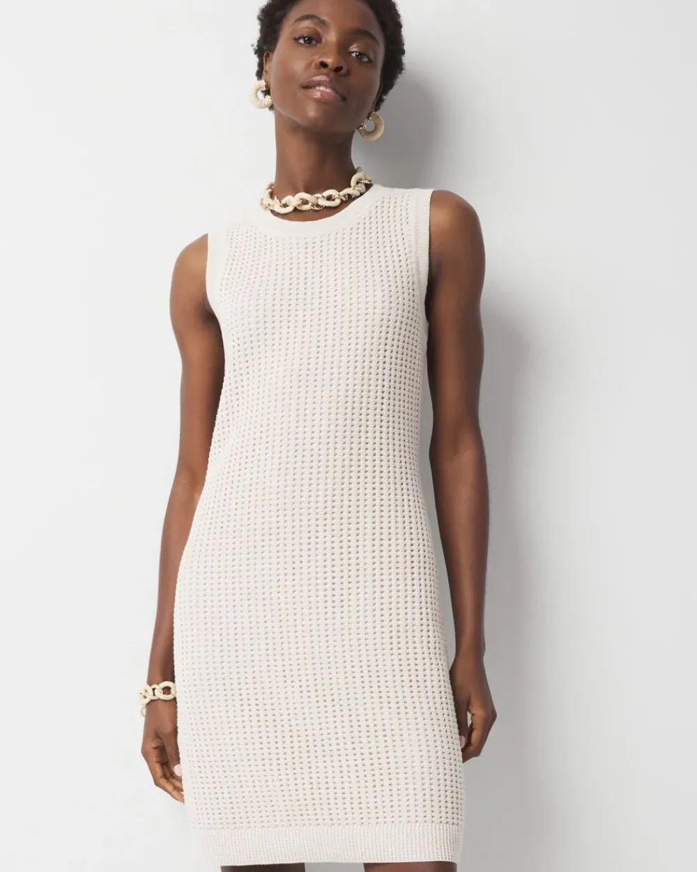 Petite Sequin Crochet Mini Dress*White House Black Market Clearance