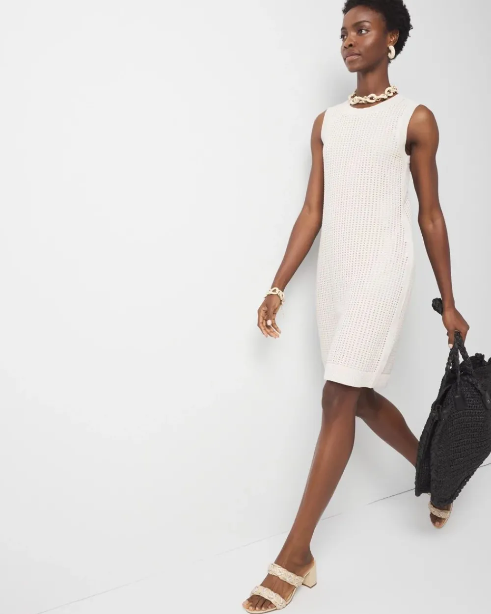 Petite Sequin Crochet Mini Dress*White House Black Market Clearance