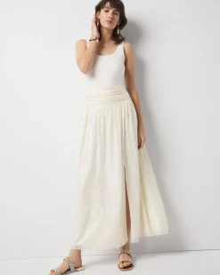Petite Shirred Waist Maxi Skirt*White House Black Market Clearance