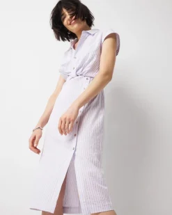 Petite Short Sleeve Button Detail Dress*White House Black Market Best