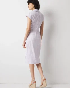 Petite Short Sleeve Button Detail Dress*White House Black Market Best