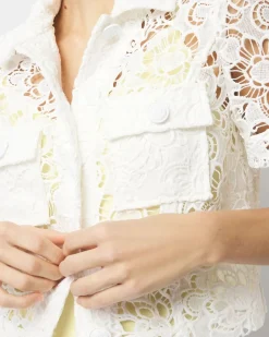 Petite Short-Sleeve Lace Jacket*White House Black Market Outlet