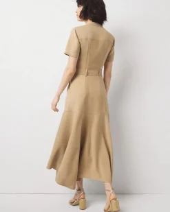 Petite Short-Sleeve Utility Shirt Dress*White House Black Market Discount