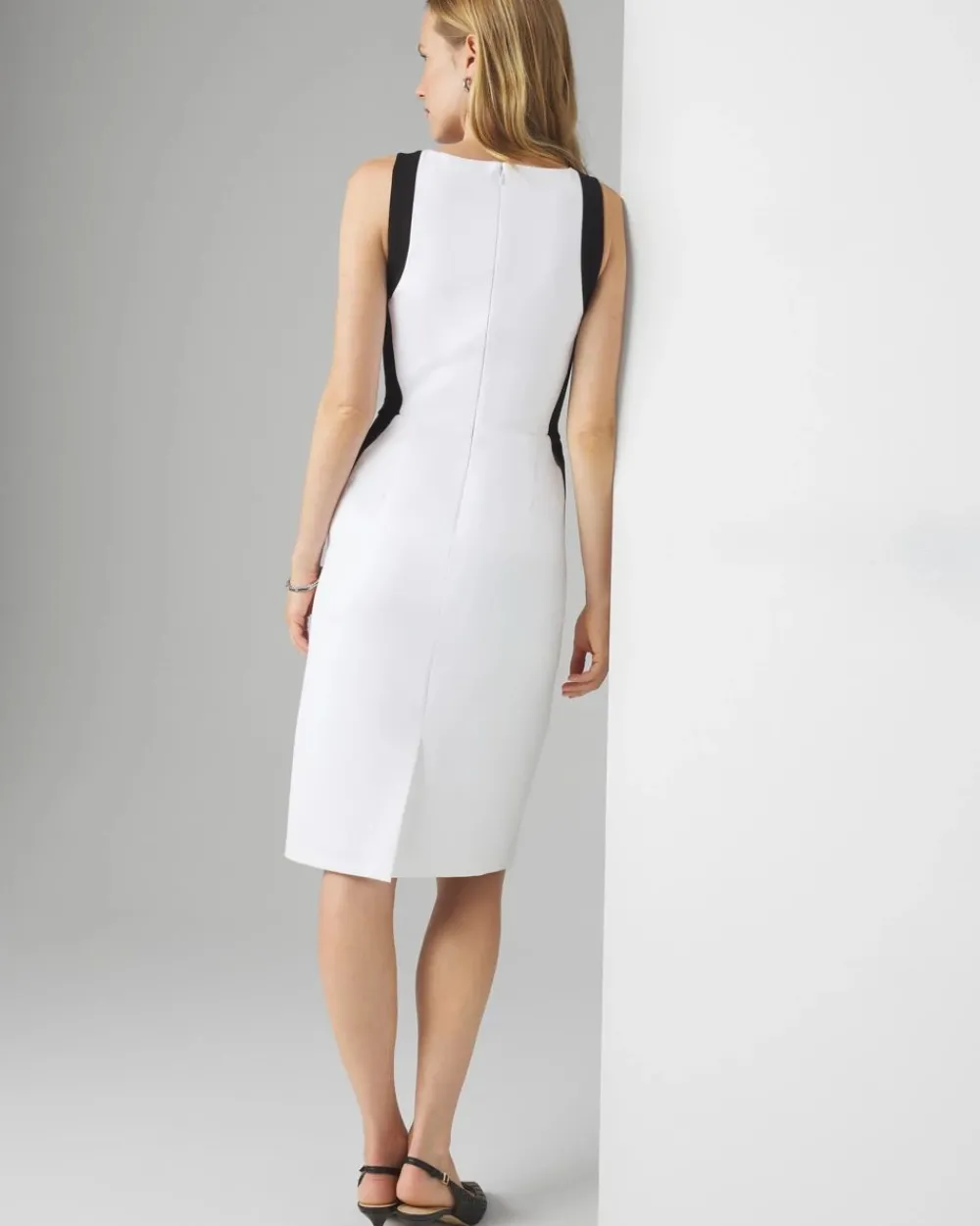 Petite Sleeveless Colorblock Sheath Dress*White House Black Market Best
