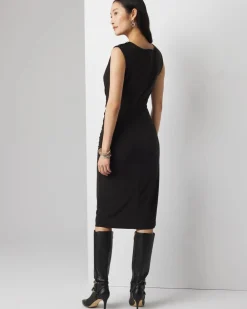 Petite Sleeveless Matte Jersey Cowl Neck Midi Dress*White House Black Market Online
