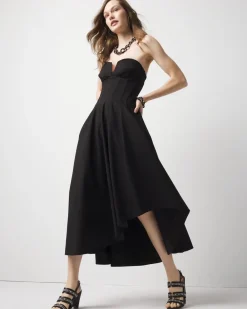 Petite Strapless Corset Midi Dress*White House Black Market Online