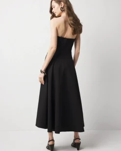 Petite Strapless Corset Midi Dress*White House Black Market Online