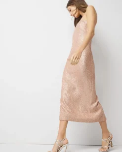 Petite Strapless Sequin Midi Dress*White House Black Market Outlet